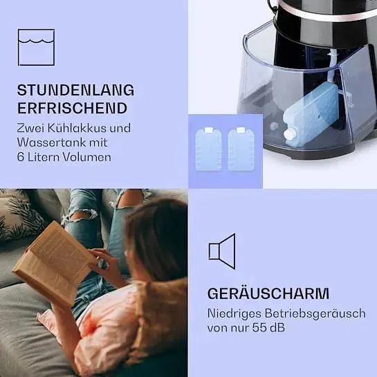 Мобильный кондиционер-вентилятор Klarstein Skyscraper Ice Smart 4-в-1 (10040208) - фото 6