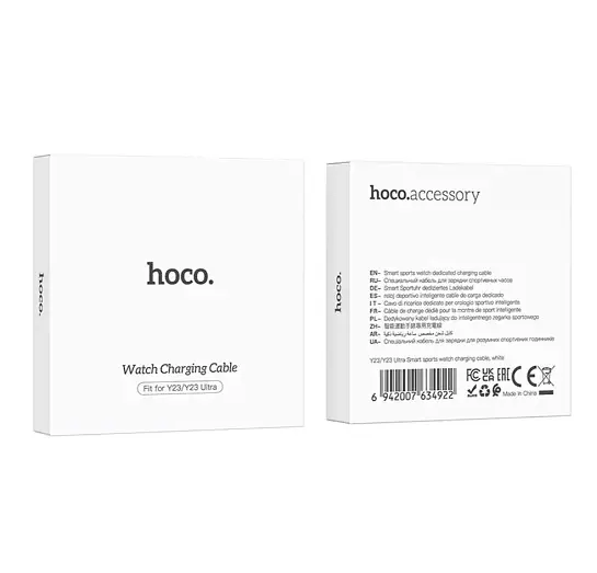 МЗП для смарт-годинника Hoco Y23 Ultra Smart sports watch charging cable White - фото 2