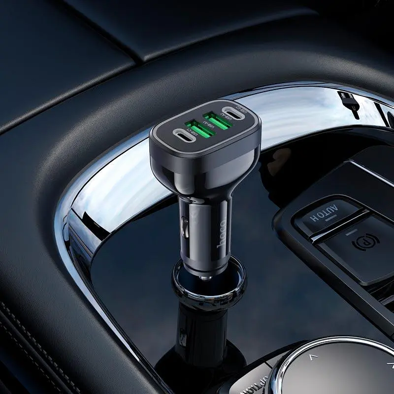 Адаптер автомобильный HOCO Guide car charger NZ11 2 USB 2Type-C 72W черный - фото 7