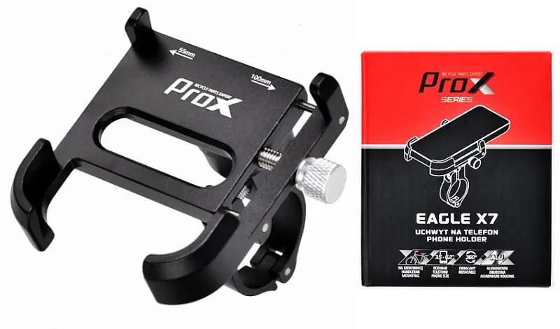 Велотримач ProX Eagle X7 для телефону 3,5- 6,2 ALU Чорний (A-O-B-P-0433) - фото 4