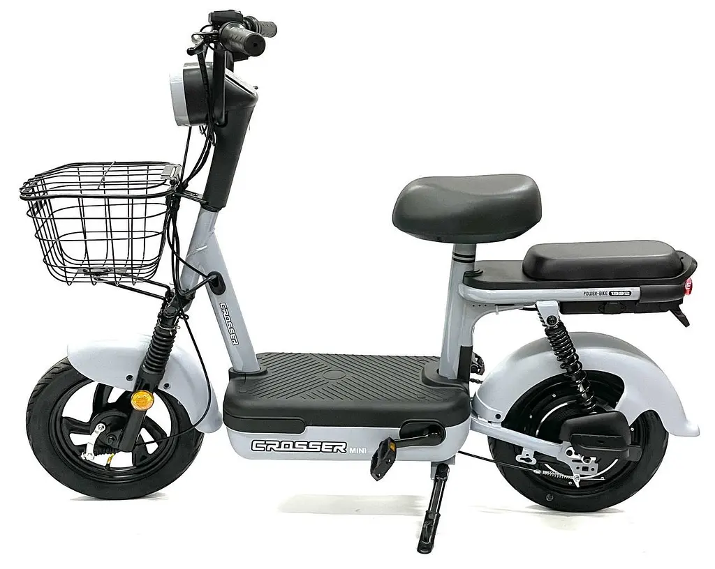 Электроскутер Двухместный Crosser Mini+Pas-система Серый - фото 3