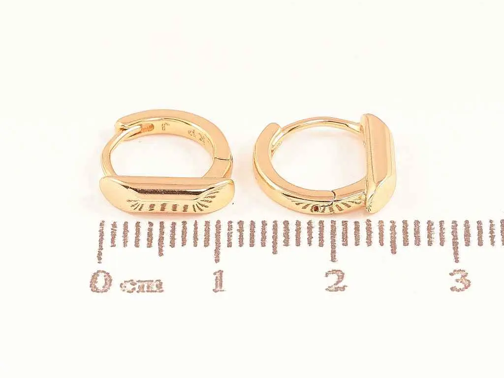 Сережки Xuping кільця позолота 18K "Декоративні" 288870 - фото 2