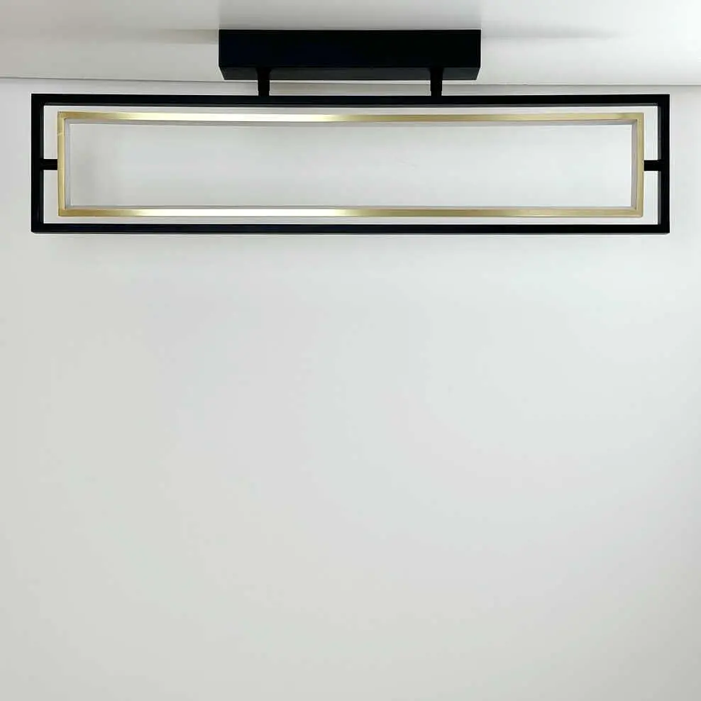 Світильник LED smart PRADA+пульт 60W 3000-5000K IP20 прямокутник чорно-золотий Violux ( 220725 ) - фото 3