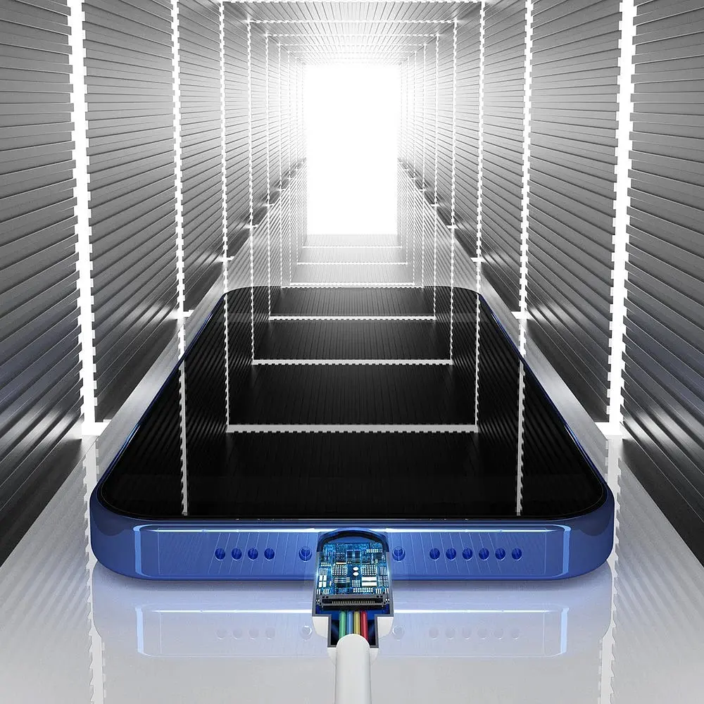 Кабель Baseus Simple Wisdom Data Cable Kit USB-A to Lightning PD 2.4A 1.5m White 2шт (TZCALZJ-02) [113840] - фото 4