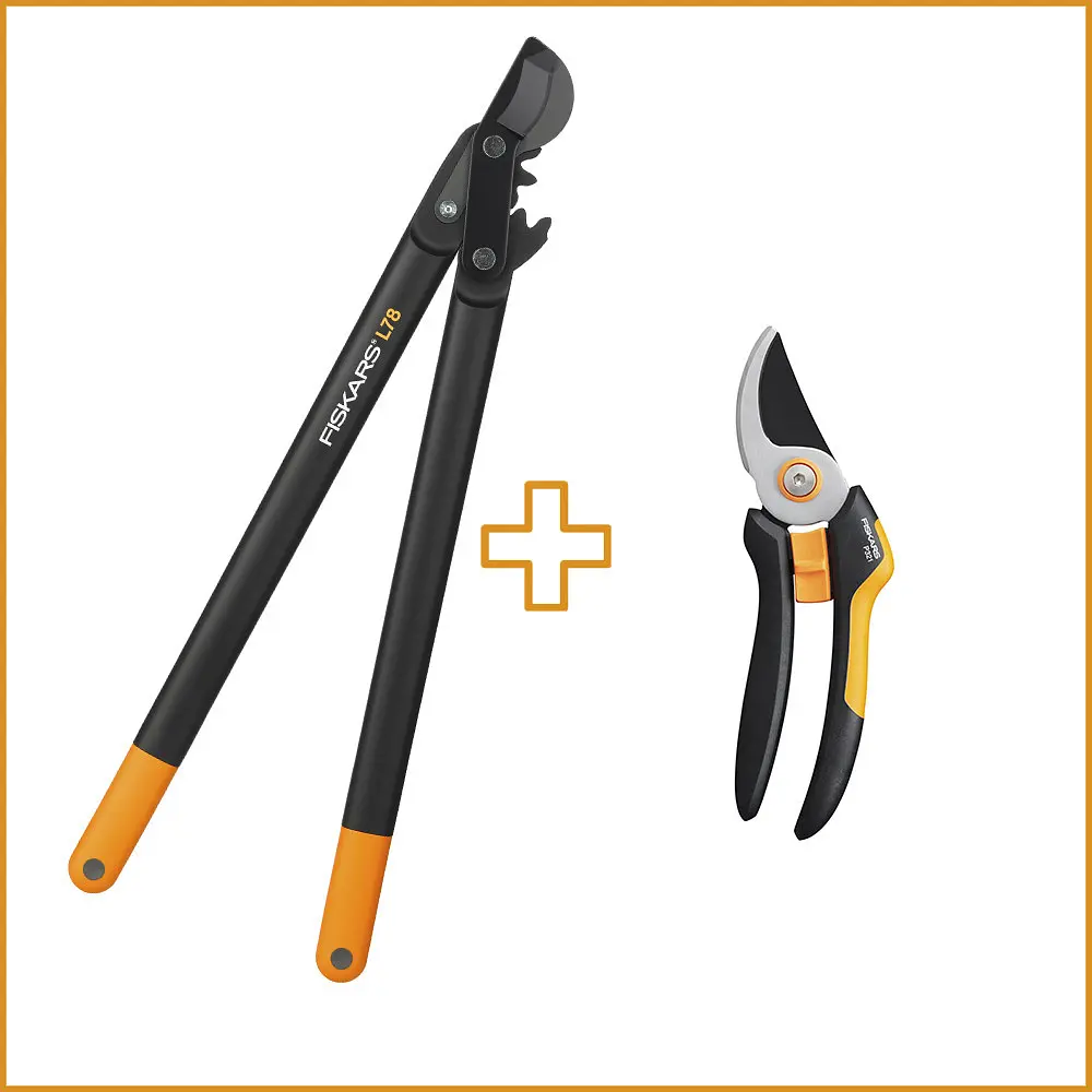 Набір для обрізки дерев Fiskars: секатор Solid P321 + сучкоріз PowerGear L78 (FISKARS-SET-P321-L78)