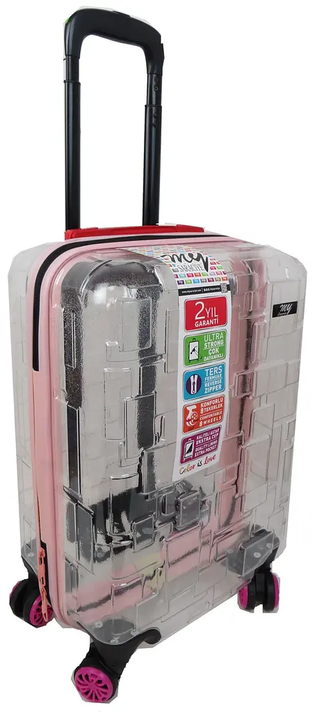 Валіза маленька My Luggage ABS-пластик 55х34х25 см 42 л Прозора - фото 7