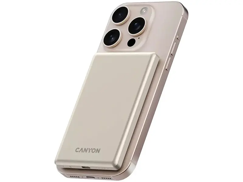 Зовнішній акумулятор (Power Bank) Canyon OnCharge 505 slim 5000mAh 20W Beige (CNS-CPB505BE) - фото 6