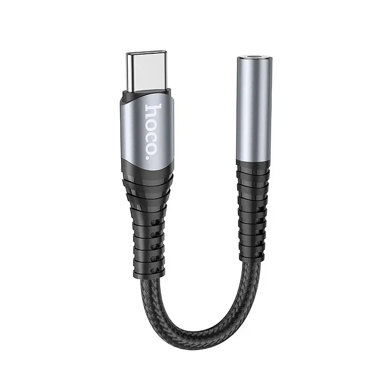 Аудіокабель HOCO LS33 Type-C Digital 3. 5 Audio converter сірий