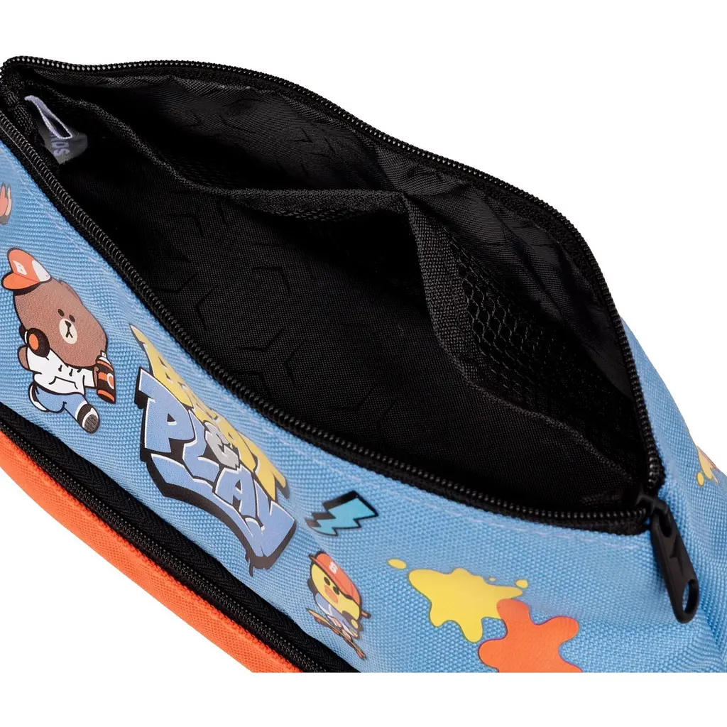 Пенал м'який Yes PH-24-2 Line Friends, 21,5х8,5х9,5 см, блакитний (533509) - фото 2