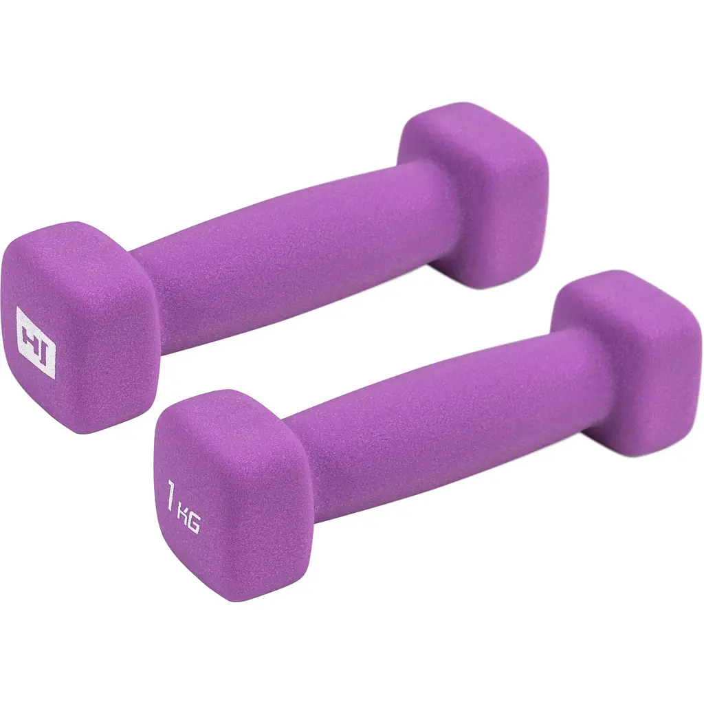 Гантели для фитнеса Hop-Sport неопреновые квадратные HS-V010DS 2х1кг - фото 3