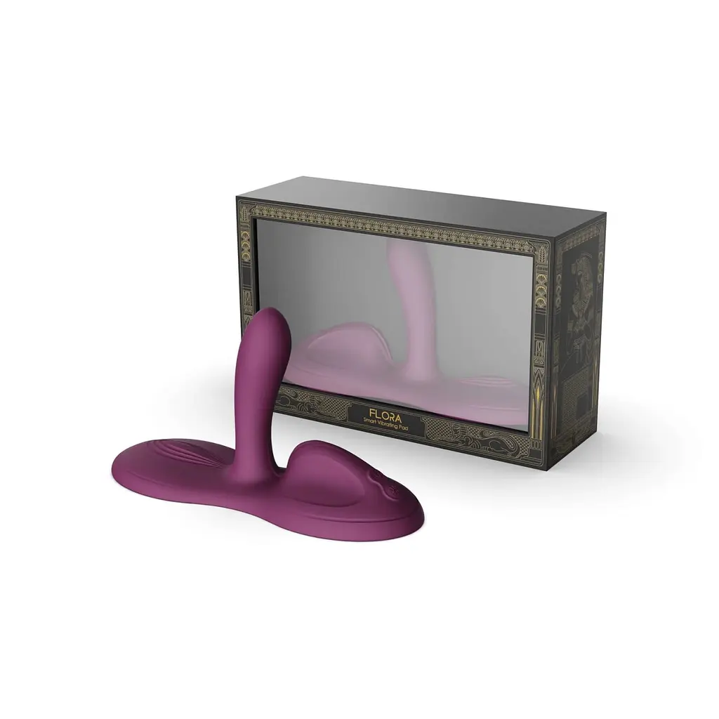 Sit-on-top смарт-вібратор Zalo - Flora Smart Vibrating Pad Velvet Purple, 9 моторів - фото 5