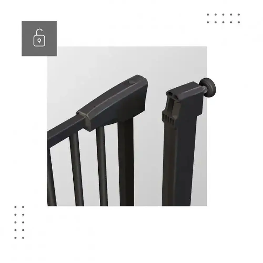Барьер межкомнатно-лестничный Tulano Guardian 3.0 Black 75-110 см черный - фото 6