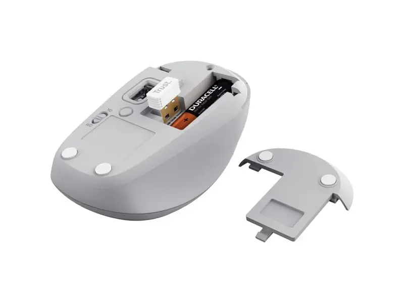 Миша Trust Yvi+ Compact Multi-Device Wireless White (25454) - фото 2