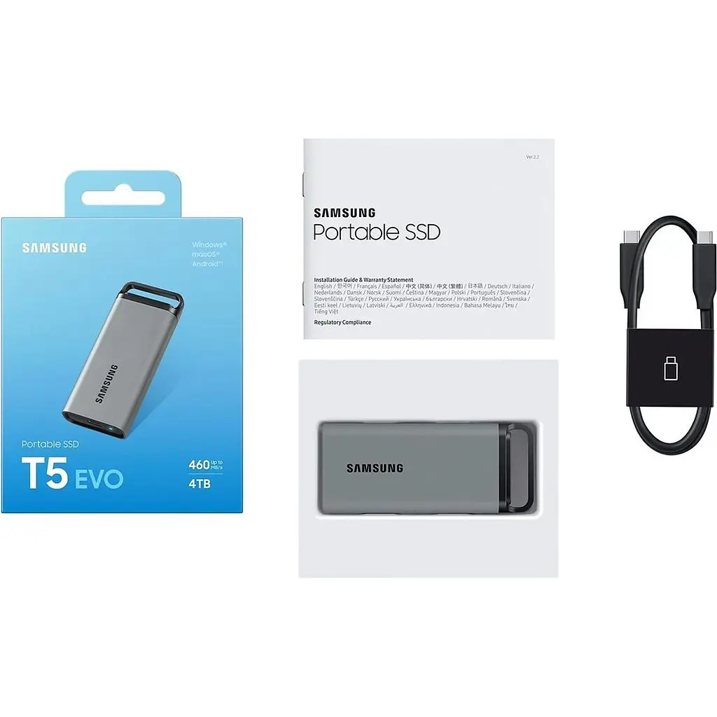 Внешний SSD накопитель Samsung T5 EVO 4TB Gray (MU-PM4T0G) [161504] - фото 12
