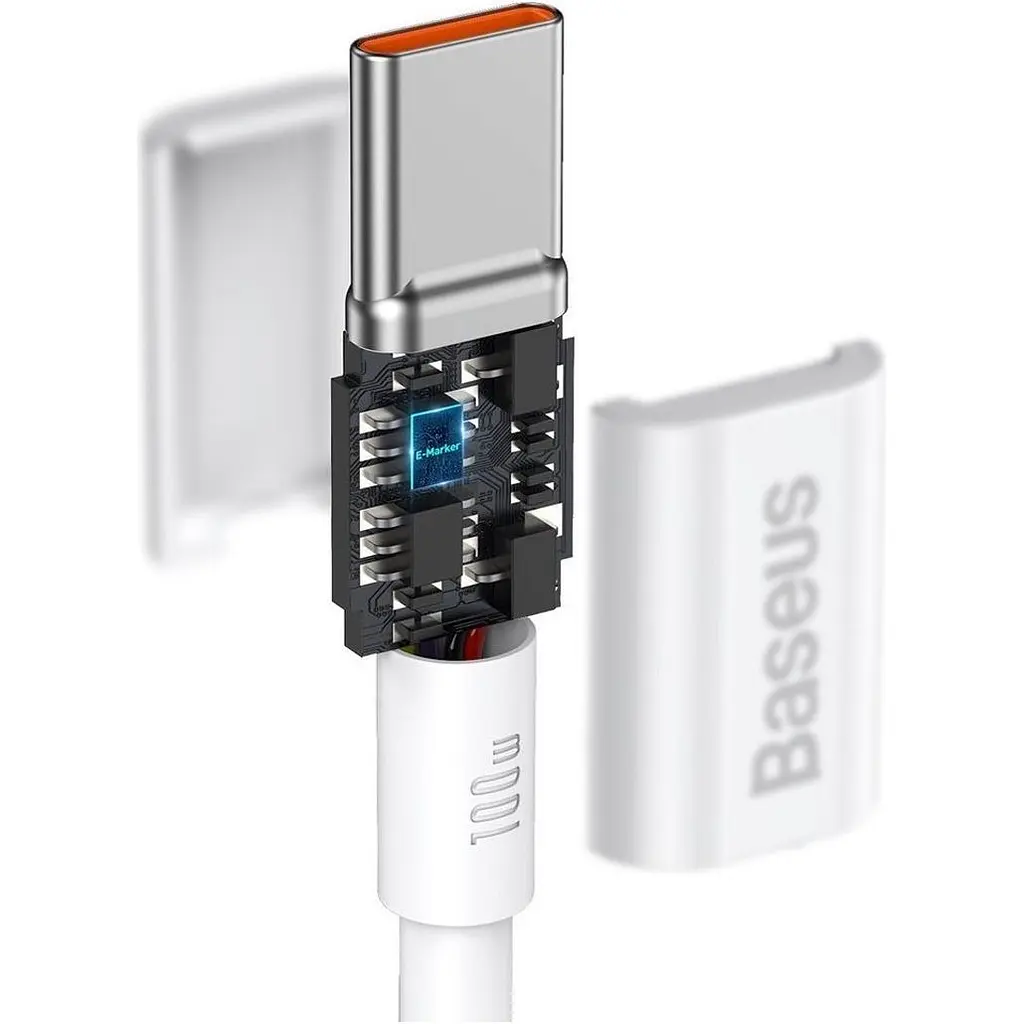 Кабель Baseus Superior Series Fast Charging USB-С to USB-С 100W 2m White (CATYS-C02) [151856] - фото 4