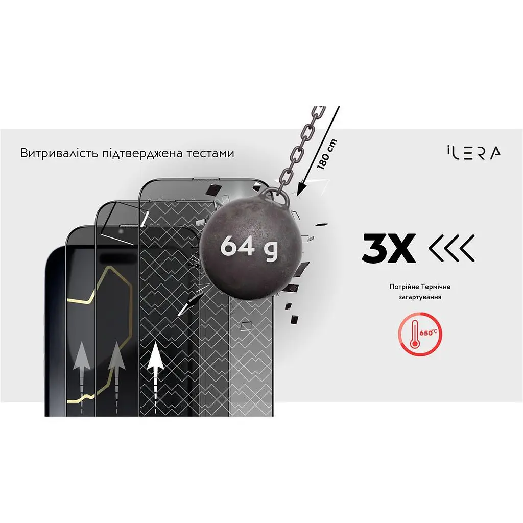 Захисне скло iLera DeLuxe Incognito для Apple iPhone 17 (ILInDL17) [144426] - фото 3