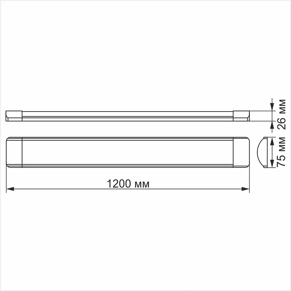 Свiтильник лiнiйний Titanum LED 36W 1.2 м 6500K (TL-BN-36126) - фото 3