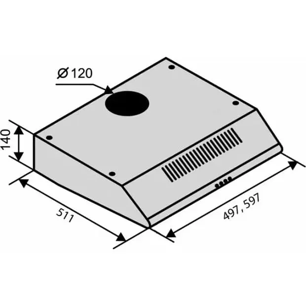 Витяжка Ventolux Parma 50 WH - фото 2