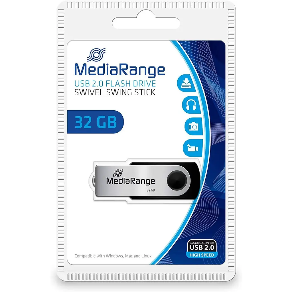 Флеш-накопичувач MediaRange 32GB USB 2.0 (MR911) - фото 3