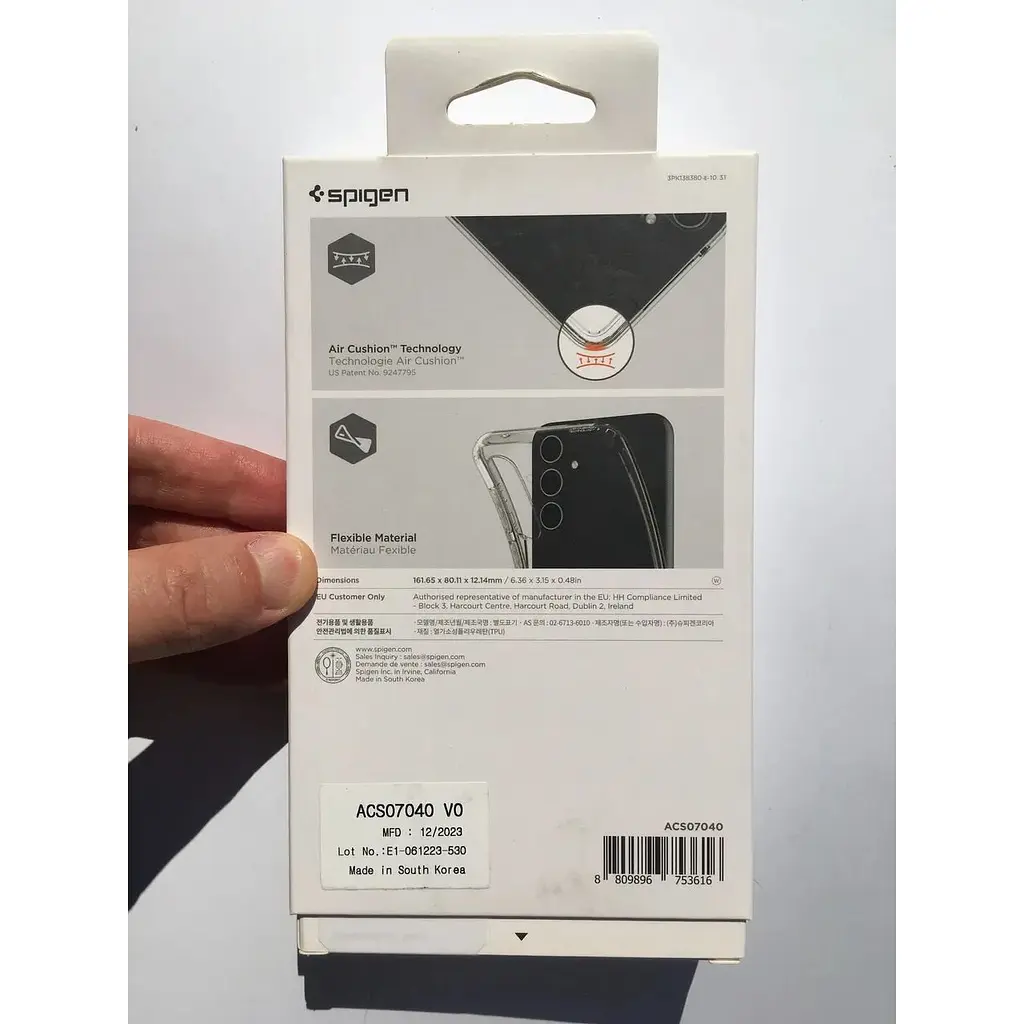Оригинальный силиконовый чехол Spigen Liquid Crystal Flex Original для Samsung Galaxy S23 FE (6.4") ACS07040 - фото 9