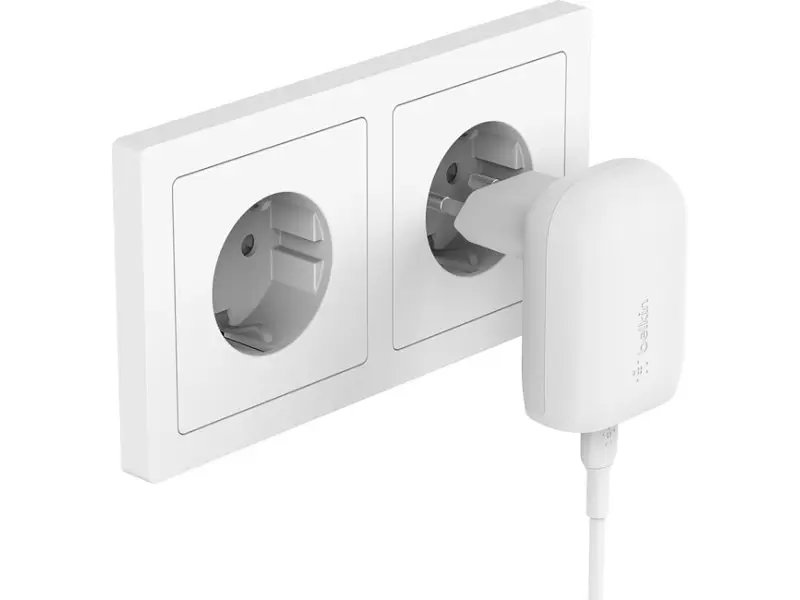Мережевий зарядний пристрій Belkin Home Charger 30 W PD PPS USB-C - Lightning (WCA005VF1MWH-B5) - фото 4