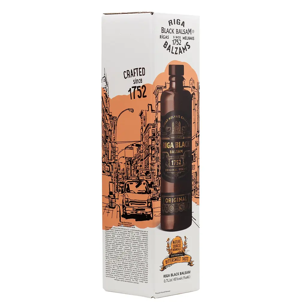 Бальзам Riga Black Balsam 45% 0.7 л в подарочной упаковке - фото 4