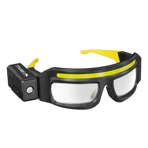 Налобні окуляри-ліхтарик VTech LED COB + XPE сенсорні, Type-C, IPX4, чорні