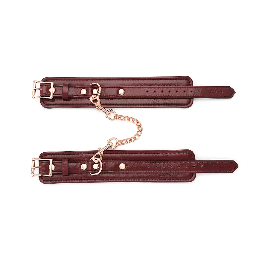 Шкіряні поножі Liebe Seele Wine Red Ankle Cuffs - фото 4