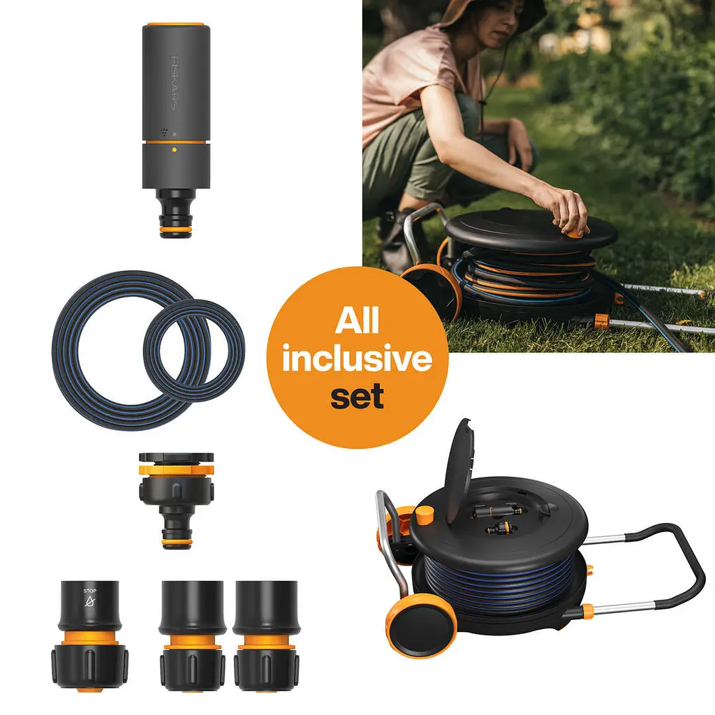 Котушка зі шлангом Fiskars L 1/2" (13 мм) L-30м з набором аксесуарів (1071670) - фото 7