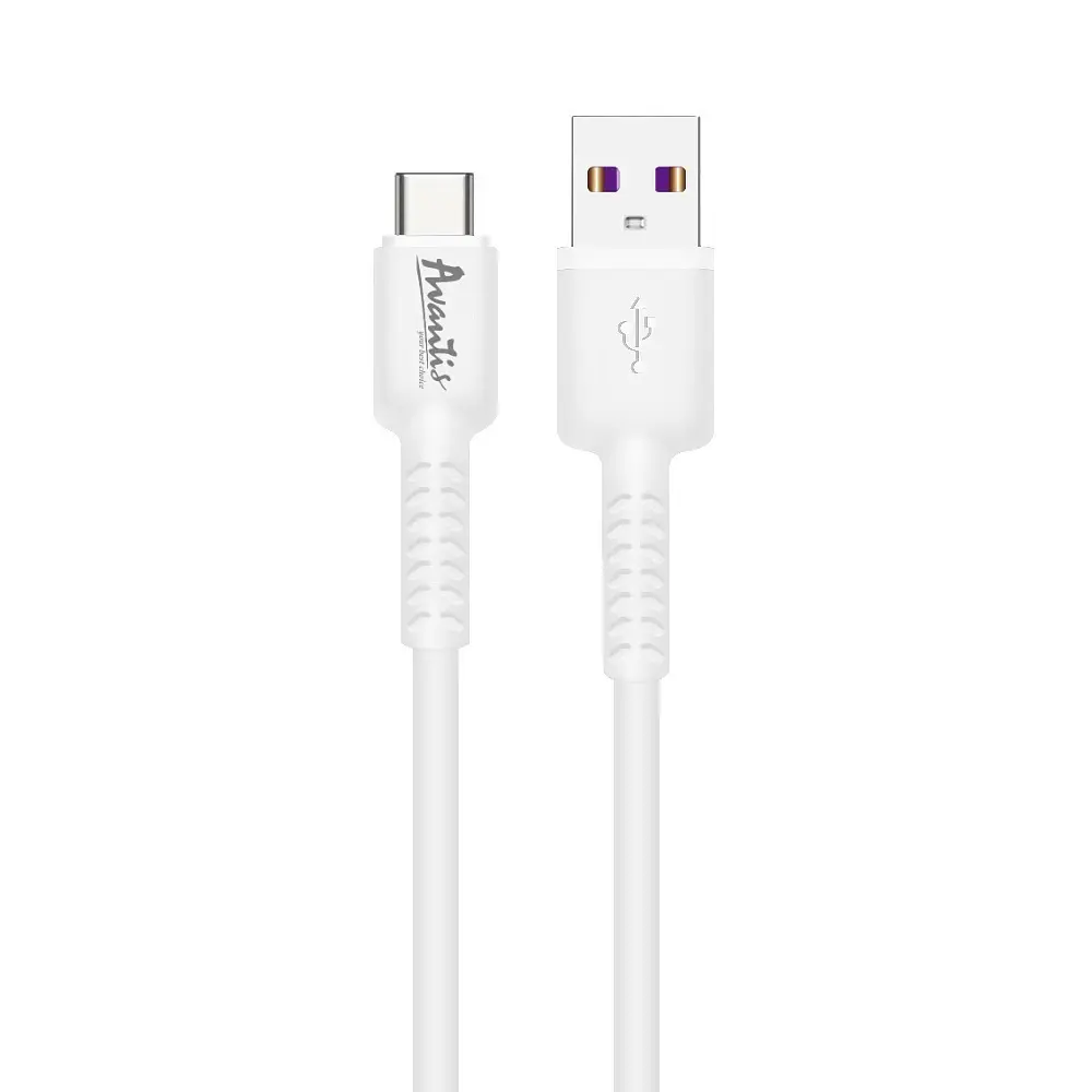 Кабель Avantis AC-85t Silicone USB – Type-C-білий