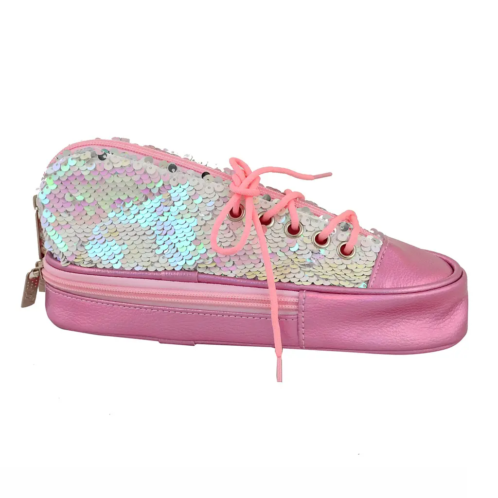 Пенал шкільний YES TP-24 ''Sneakers with sequins'' pink - фото 2
