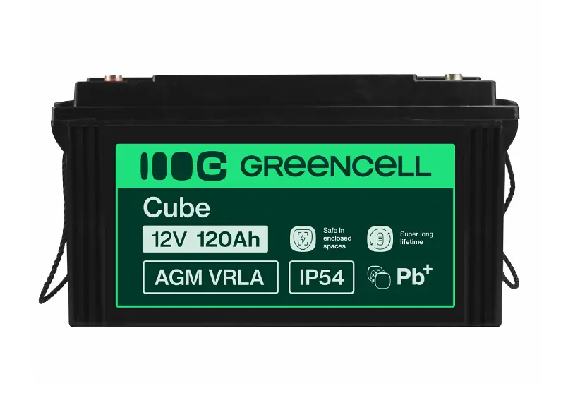 Акумулятор Green Cell AGM VRLA 12V 120Ah IP54 не потребує облуговування (термін служби - 5 років) - фото 2