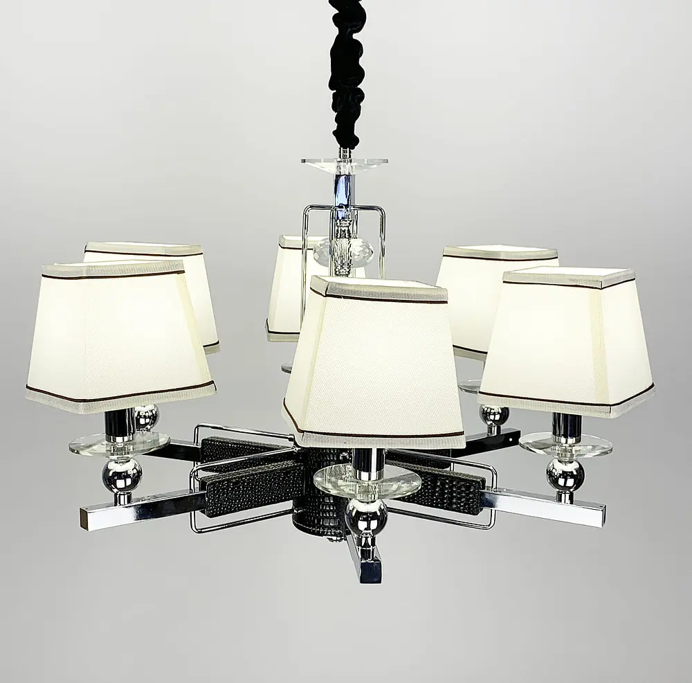 Классическая люстра с абажурами RAY Line.F S 8635/6 BK - фото 6