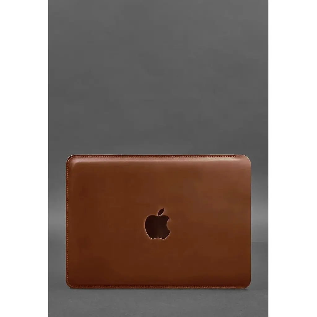 Шкіряний чохол BlankNote Crazy Horse для MacBook 14 дюймів Світло-коричневий - фото 6