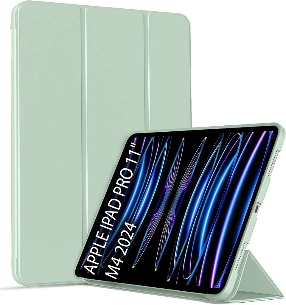 Чохол-книжка BeCover Tri Fold Soft TPU Silicone для Apple iPad Pro 11 M4 2024 Світло-зелений (711747) - фото 2