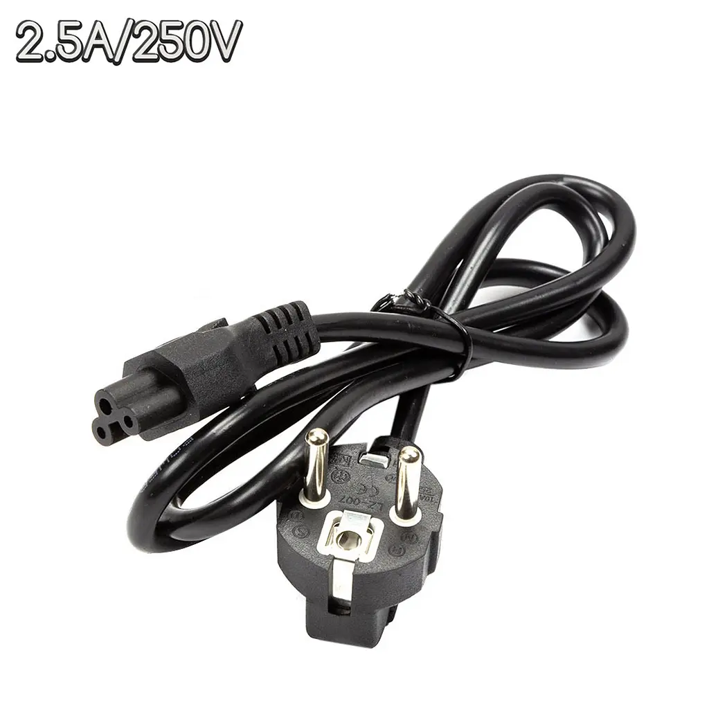 Сетевой кабель CEE 7/7-C5 1.2 м, трёхконтактный шнур для ноутбука, 250V 2.5A - фото 2