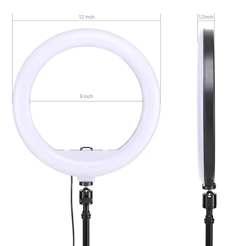 Тримач з кільцевим освітленням Bluetooth 12" YQ-320b light set (Kit1) 170cm Stand, USB Powered - фото 5