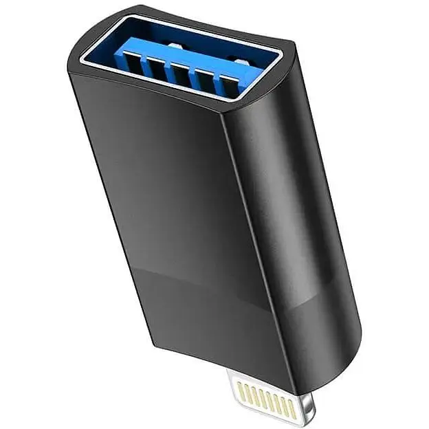 Перехідник Hoco UA17 - адаптер із USB 2.0 гнізда на Lightning штекер - фото 2