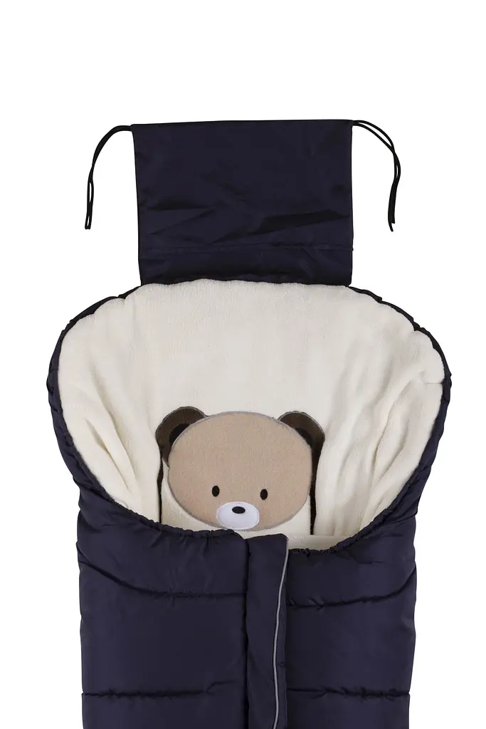 Зимовий конверт Nuvita 9605 Cuccioli Junior Ведмедик, темно-синій з бежевим (NV9605CUCCIOLOJRBLUE) - фото 3