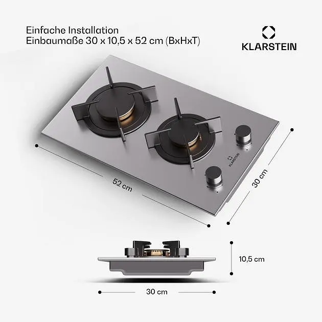 Варильна поверхня газова плита Klarstein Goldflame Domino (10045622) - фото 6