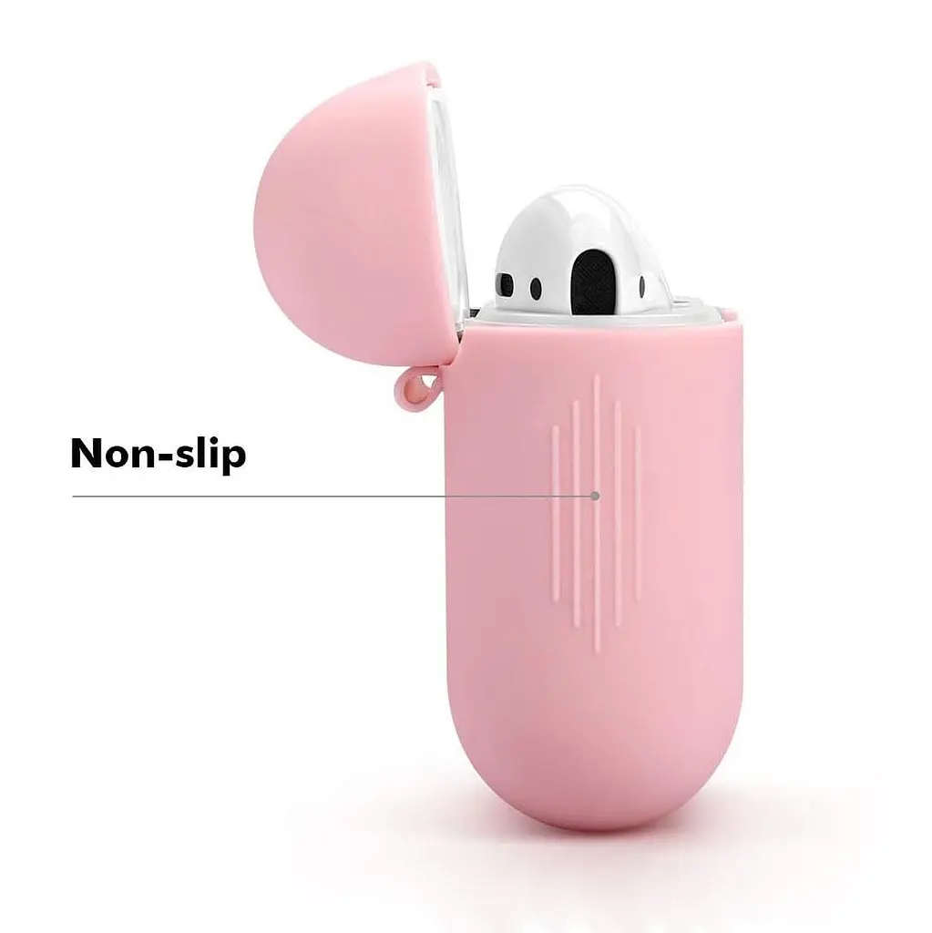 Чехол для беспроводных наушников - чехол для Airpods 1/2 Розовый чехол для эирподс - фото 7