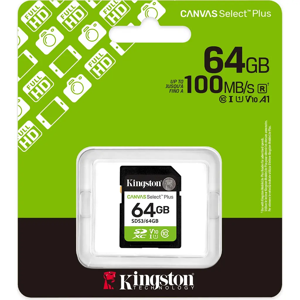 Карта пам'яті Kingston SDXC Canvas Select Plus 64GB Class 10 UHS-I V10 A1 (SDS3/64GB) [156157] - фото 3