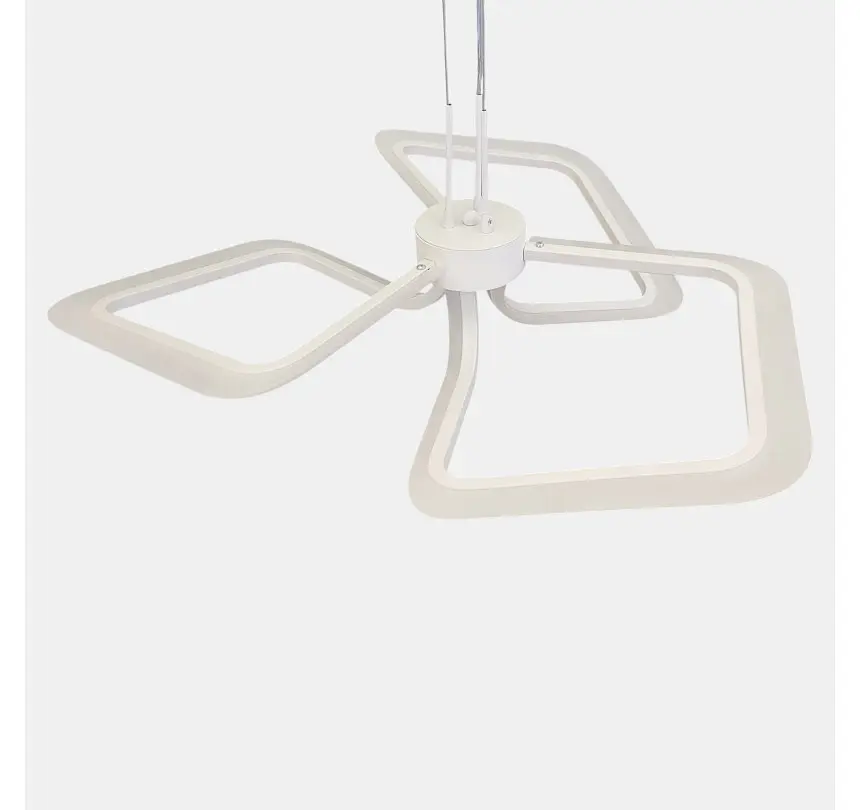 Компактна біла дизайнерська LED люстра на 3 рамкові плафони Artlight 2406-3DS-WH - фото 4