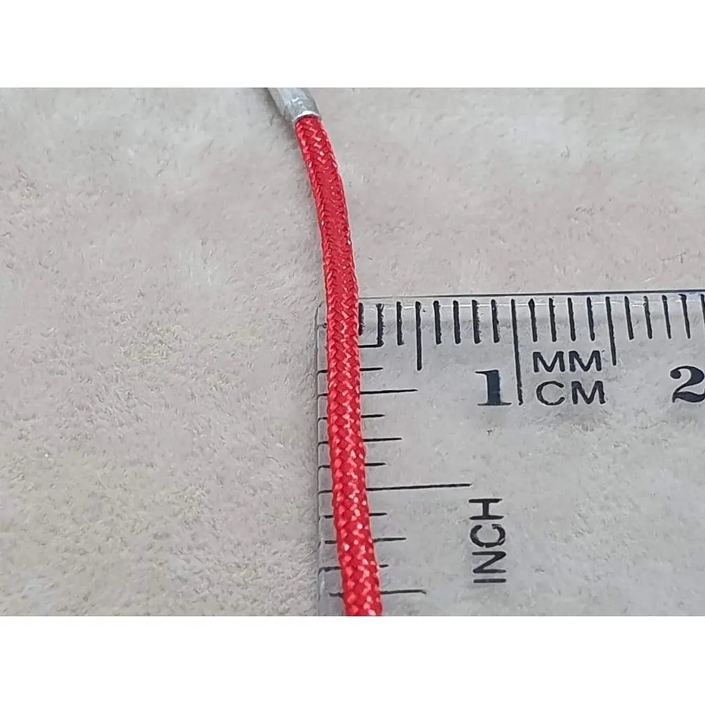 Красный браслет из шелковой нити Qvaliz с серебром. 905-00770 13 - фото 3