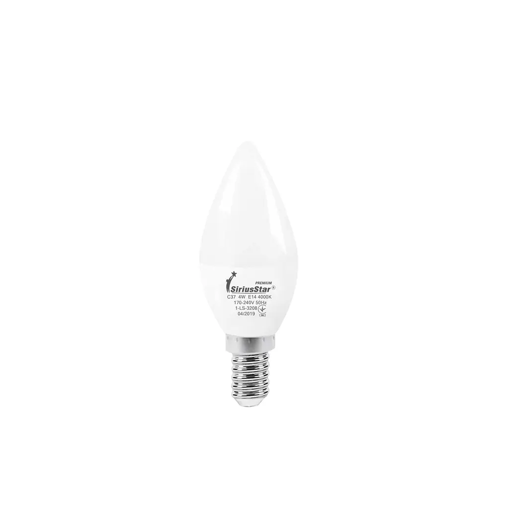 Светодиодная лампа SIRIUSSTAR 3208 С37 4W-4000K-E14 - фото 2