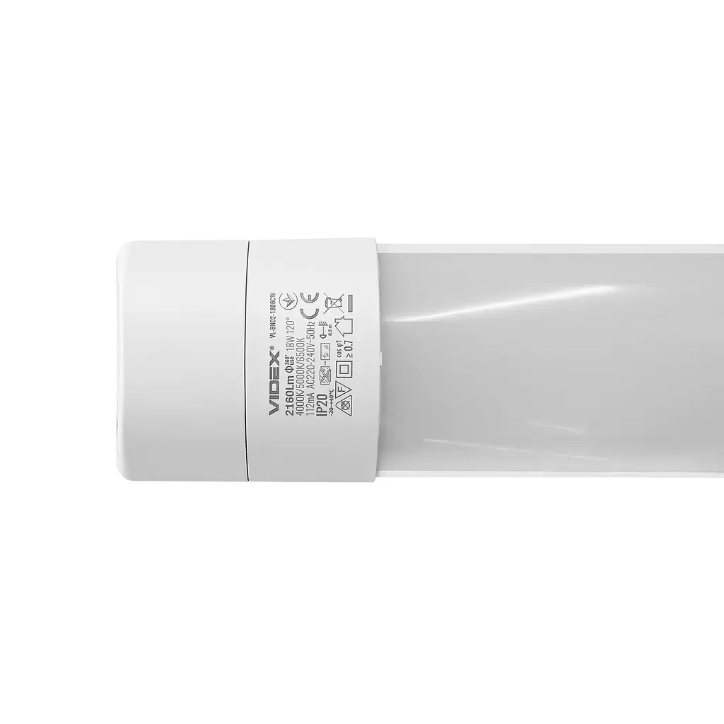 LED світильник лінійний магістральний Videx BN02, 18W 0.6м 4000K-5000K-6500K білий (29298-000) - фото 4