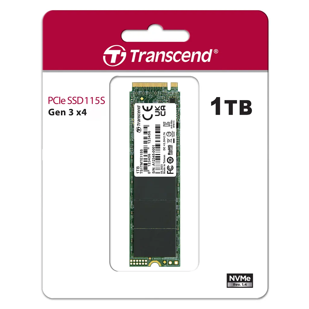 Накопичувач SSD M.2 2280 1TB Transcend (TS1TMTE115S) - фото 2