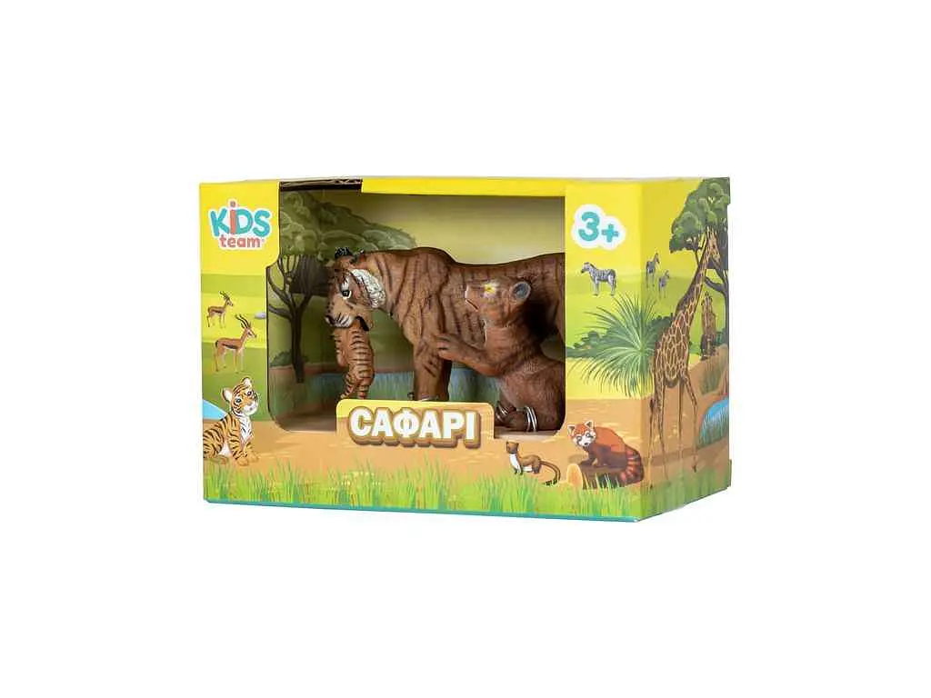 Набір тварин KIDS TEAM ANIMALS Сафарі Q9899-A20 Тигриця та тигренята - фото 4