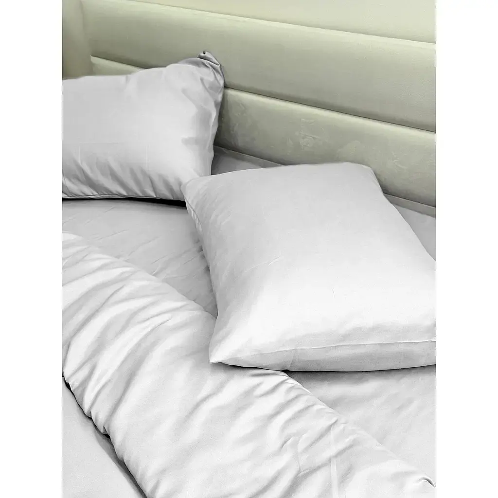 Комплект постільної білизни Ecotton Light Grey півтораспальний полісатин світло-сірий (25310) - фото 4