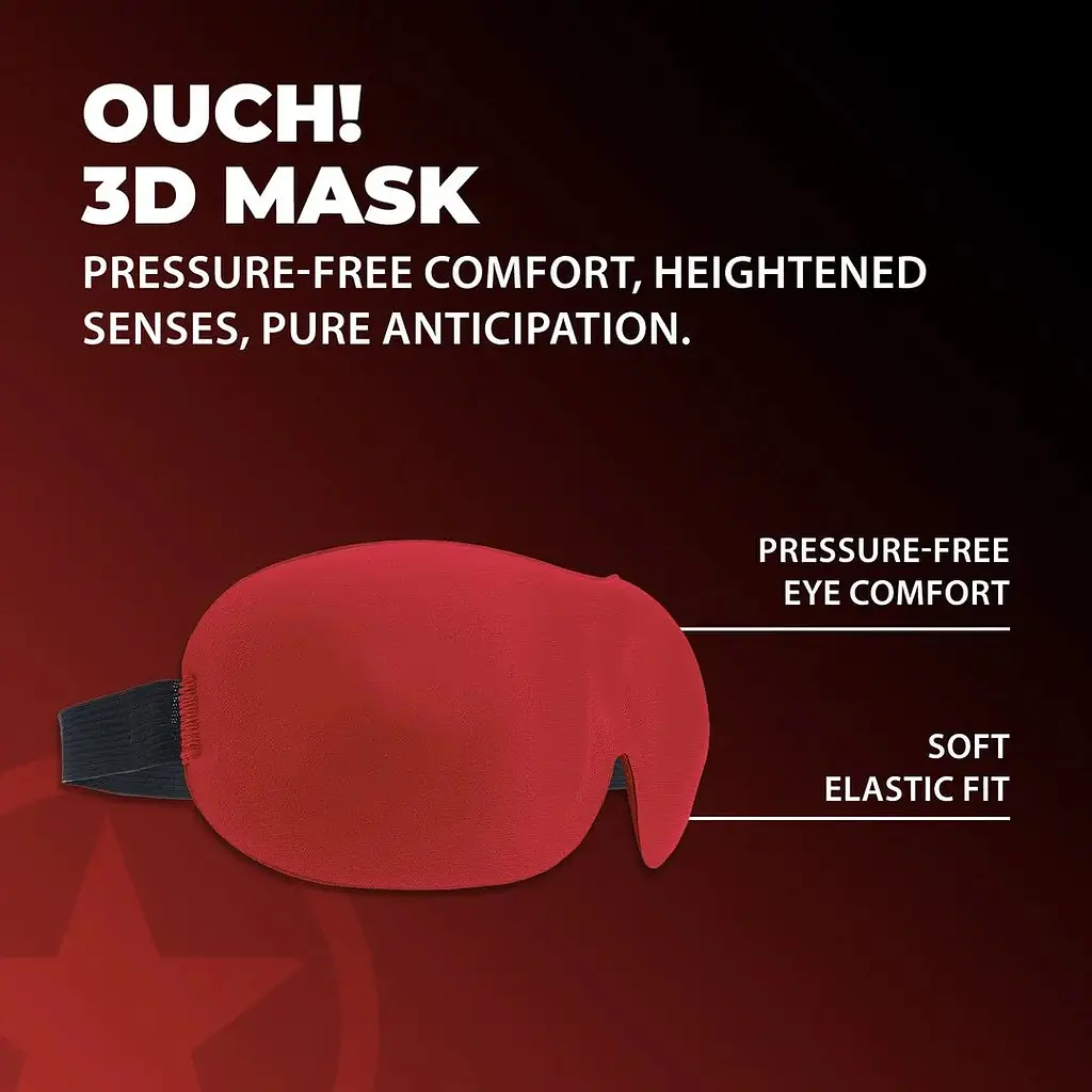 Маска на очі Ouch! 3D червона - фото 2